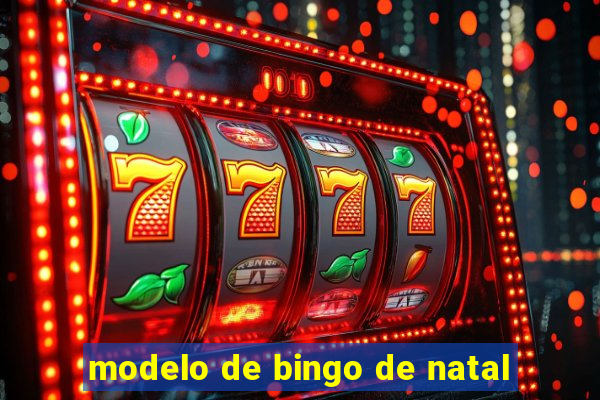 modelo de bingo de natal